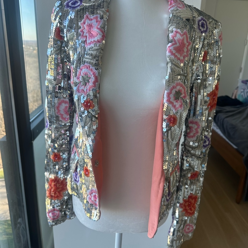 Alice + Olivia Multicolor Sequin Blazer - Picture 8 of 8
